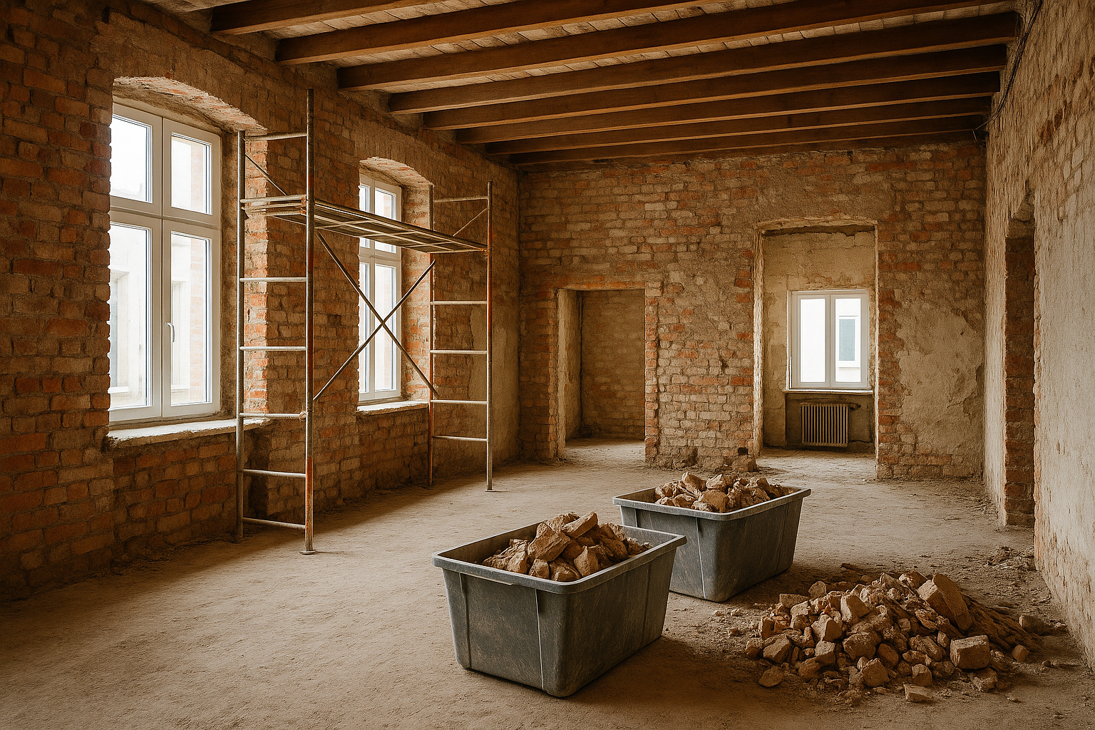 Kernsanierung – heller Rohbau, Werkzeug
